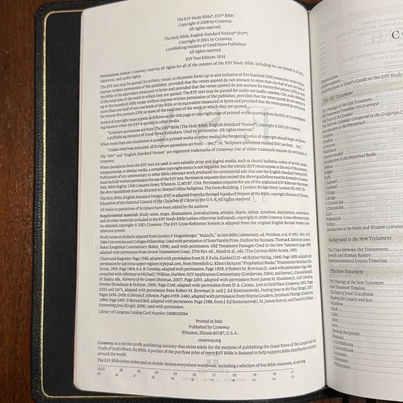 Crossway ESV Heirloom Study Bible in black goatskin - Picture 10 of 11